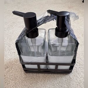 Glass Dispenser Caddy Set